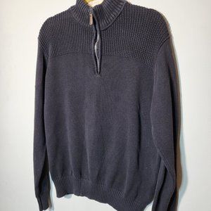 Field & Stream Black Sweater zip fleece neck size M
